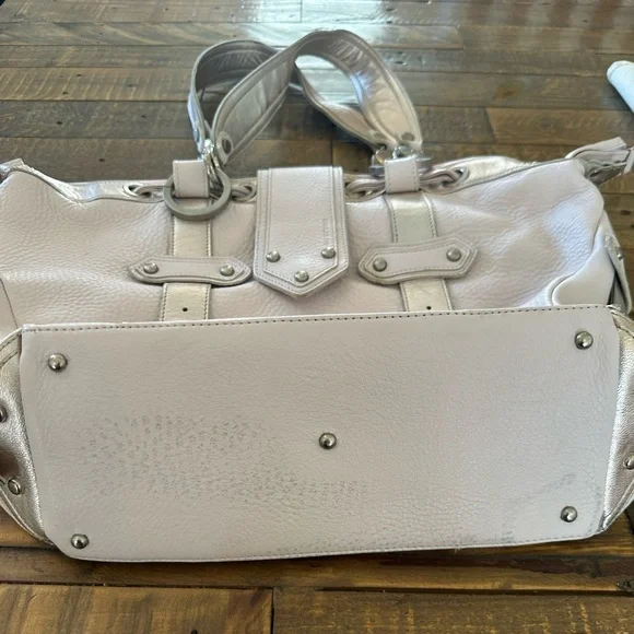 Gustto Large Light Pink Leather Bag Made in Spain - Picture 4 of 7